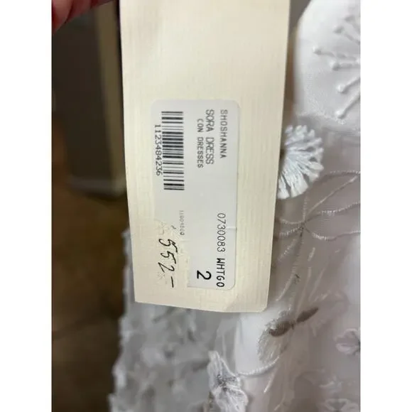 Shoshanna White Fit and Flare Sora Dress Size 2 NEW MSRP $550.00